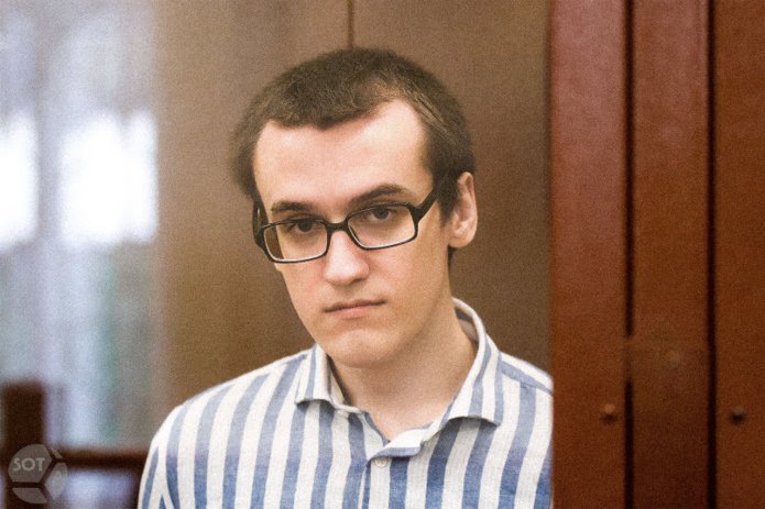 Павел Синельников во время заседания по делу «Весны» в Басманном суде. Москва, 4 сентября 2023 года / Фото: Евгений Куракин, SOTAvision