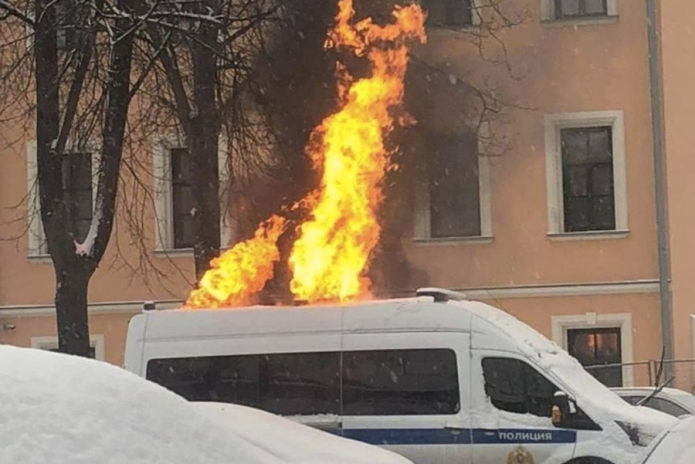 Автомобиль Росгвардии / Фото: группа «Новости Москвы и МО» во «ВКонтакте»
