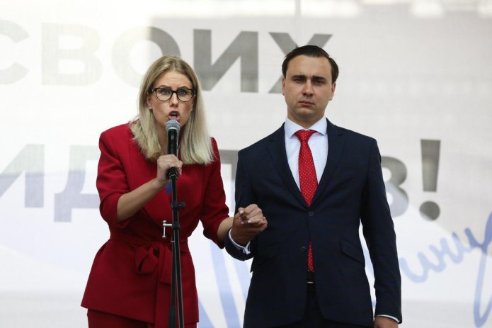 Любовь Соболь и Иван Жданов, митинг 20 июля 2019 года / Фото: Давид Френкель для «Медиазоны»