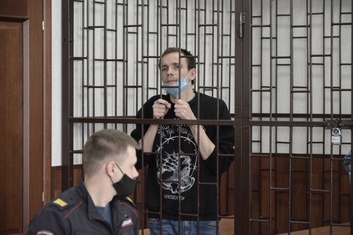Василий Куксов во время апелляции на приговор, 15 сентября 2020 года / Фото: Екатерина Малышева